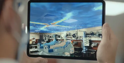Saint-Louis Hospital AP-HP innovative training augmented reality (AR) on iPad > Dassault Systemes