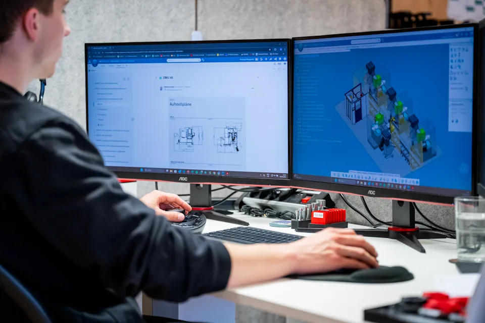3D model of a complex automated machine used by automation.eXpress, showcasing advanced design capabilities on the 3DEXPERIENCE platform