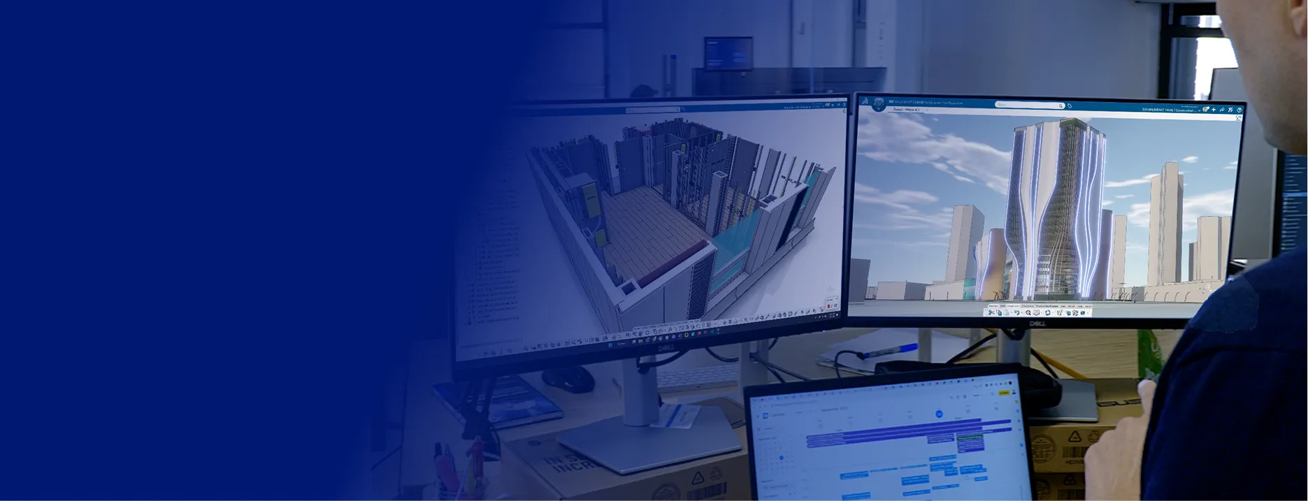 CATIA for AEC banner showcasing advanced design solutions for Architecture, Engineering, and Construction professionals.