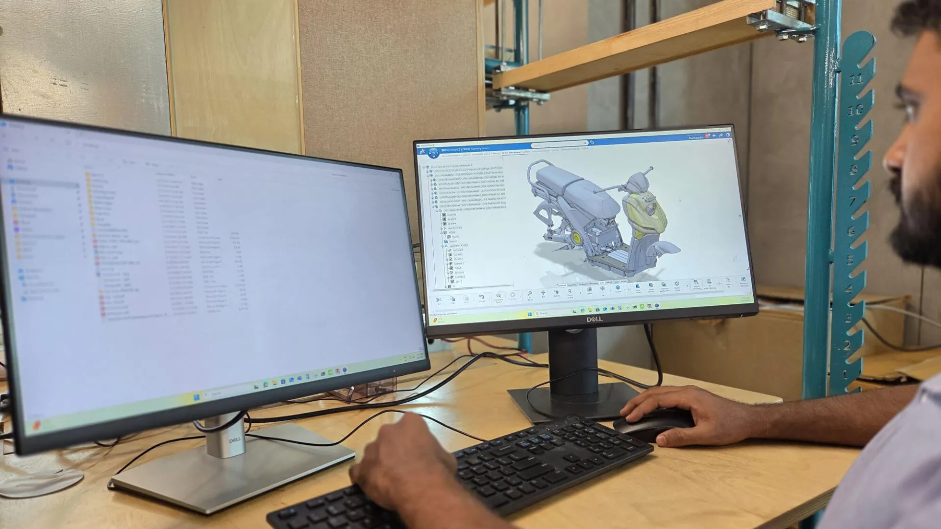 Numeros Motors' electric scooter design process using CATIA on the 3DEXPERIENCE platform, highlighting advanced engineering capabilities