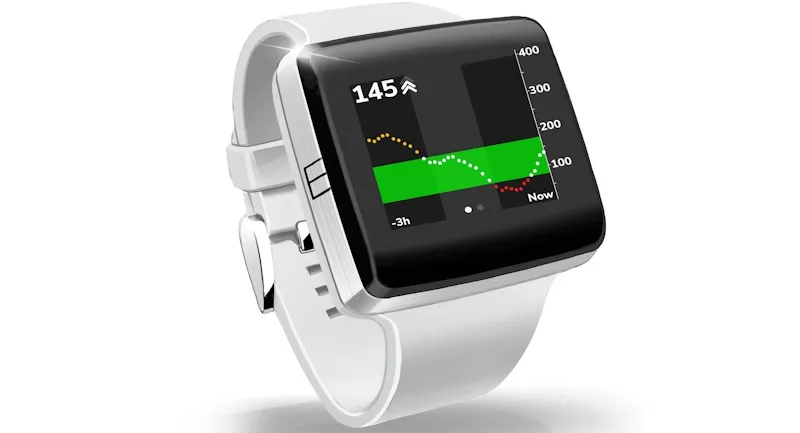 Smartwatch with PKvitality’s K’Watch CGM