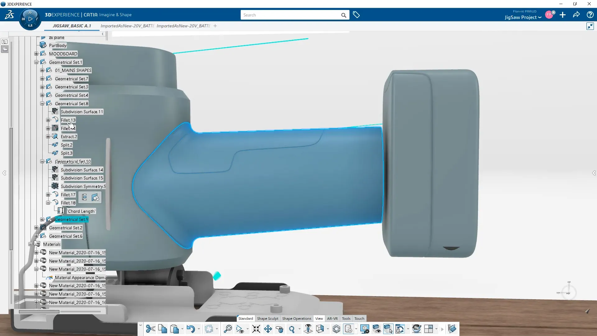 Platform view CATIA Imagine & Shape > Dassault Systèmes