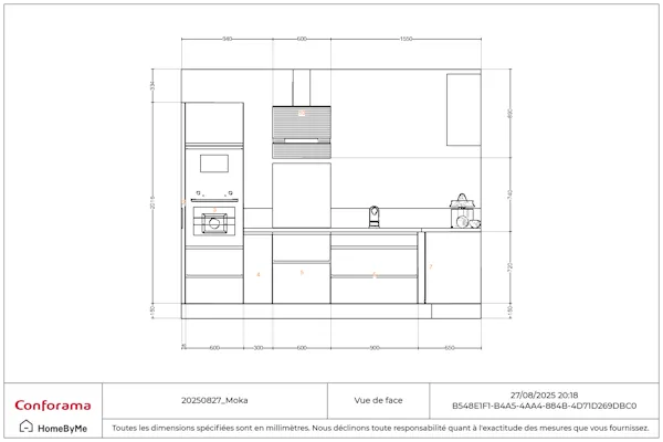 Conforama kitchen design front view 2 > Dassault Systèmes