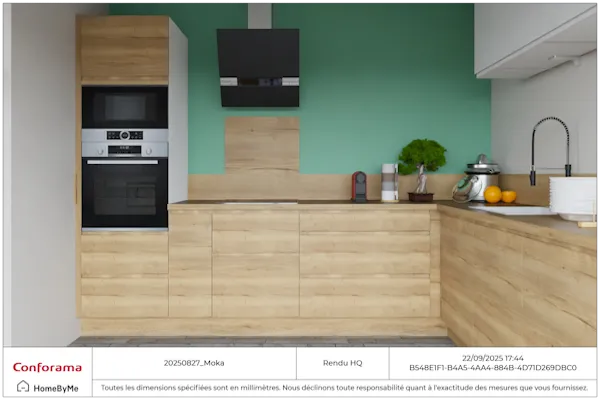 Conforama kitchen design real front view > Dassault Systèmes