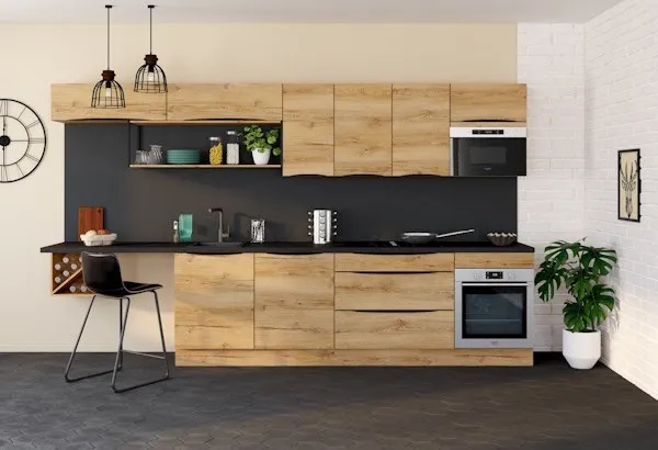 Conforama kitchen design wooden style > Dassault Systèmes