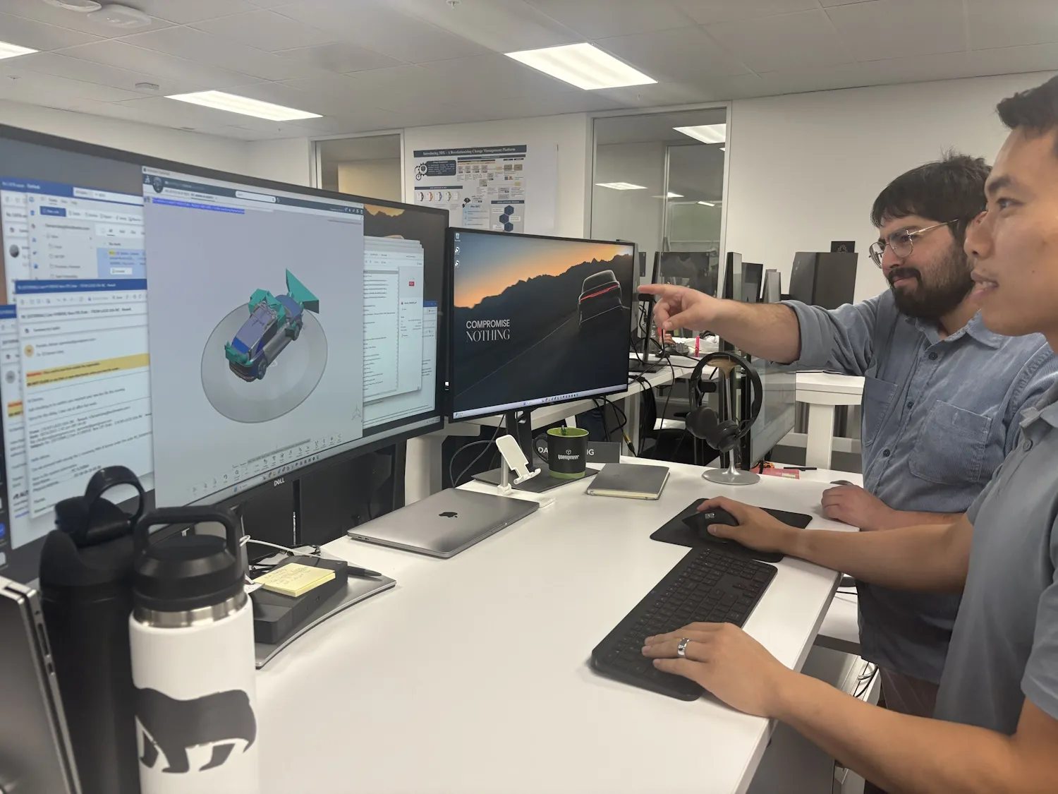 Lucid engineers collaborating on the 3DEXPERIENCE platform