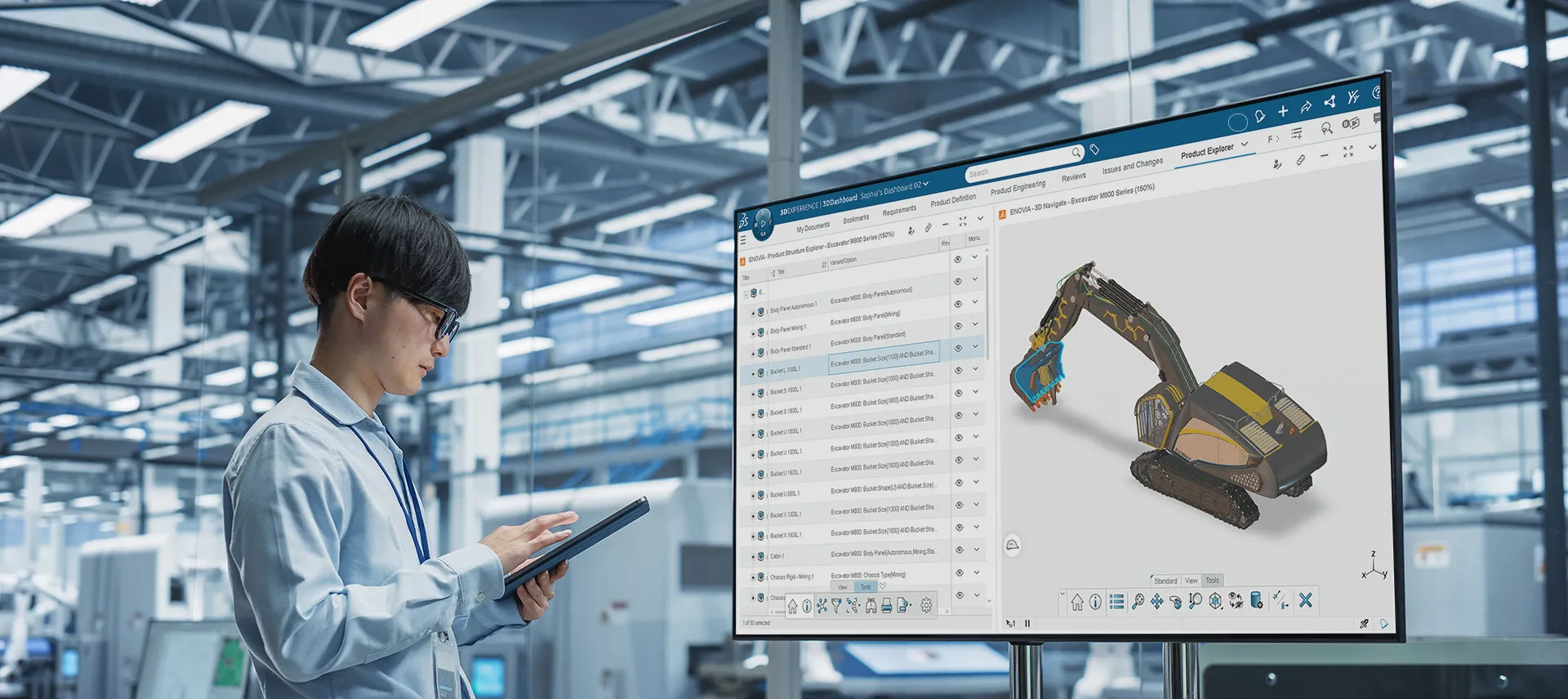 Engineers assesing the product development