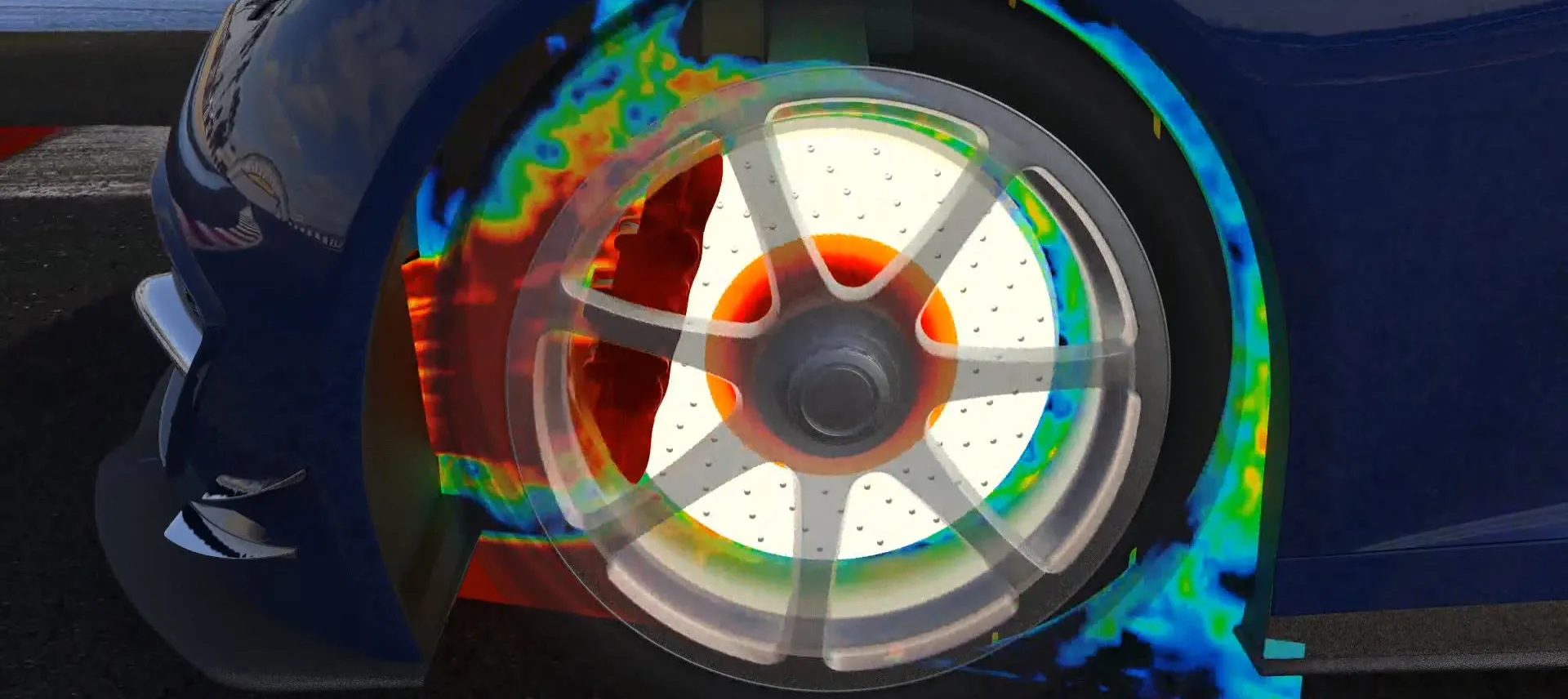 SIMULIA computational fluid dynamics brake cooling simulation > Dassault Systèmes