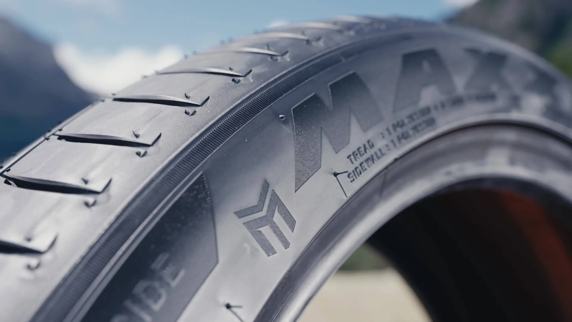 close up of Maxxis tire by Cheng Shin Tire