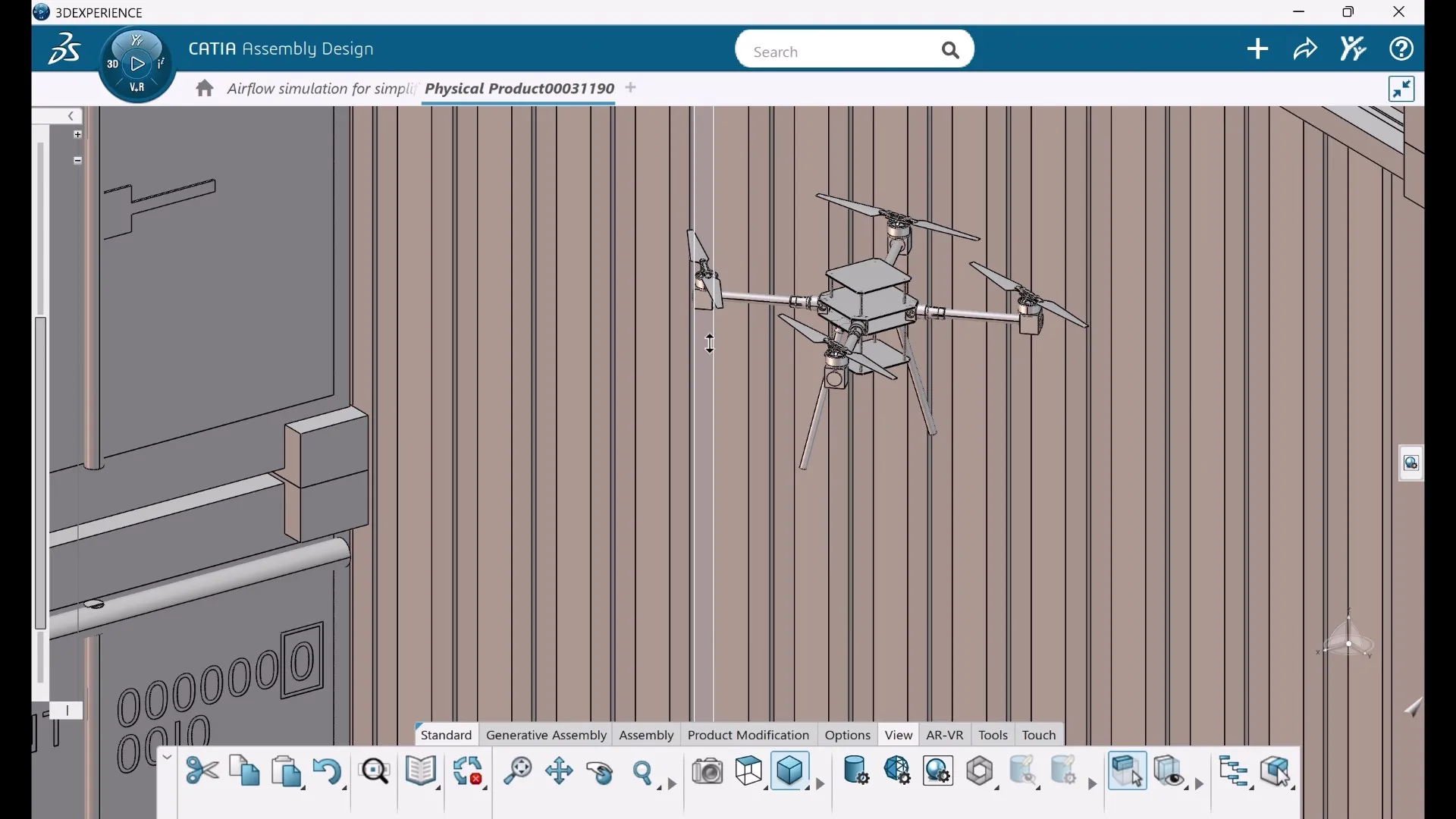 Autonomous drone for port logistics designed by iHawk Global using the 3DEXPERIENCE platform for virtual twin operations