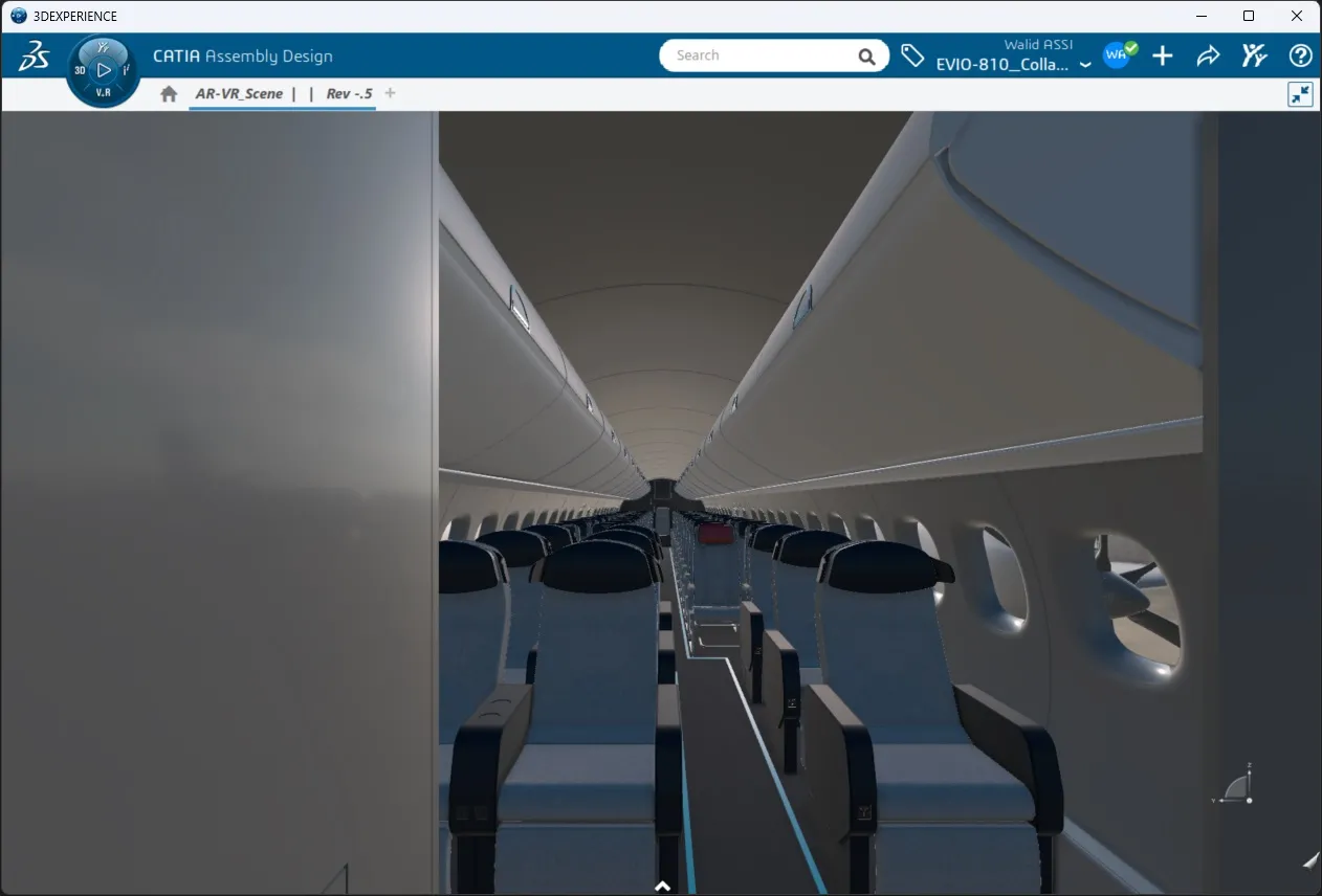 EVIO - Entry of hybrid electric aircraft on CATIA - Dassault Systèmes ®