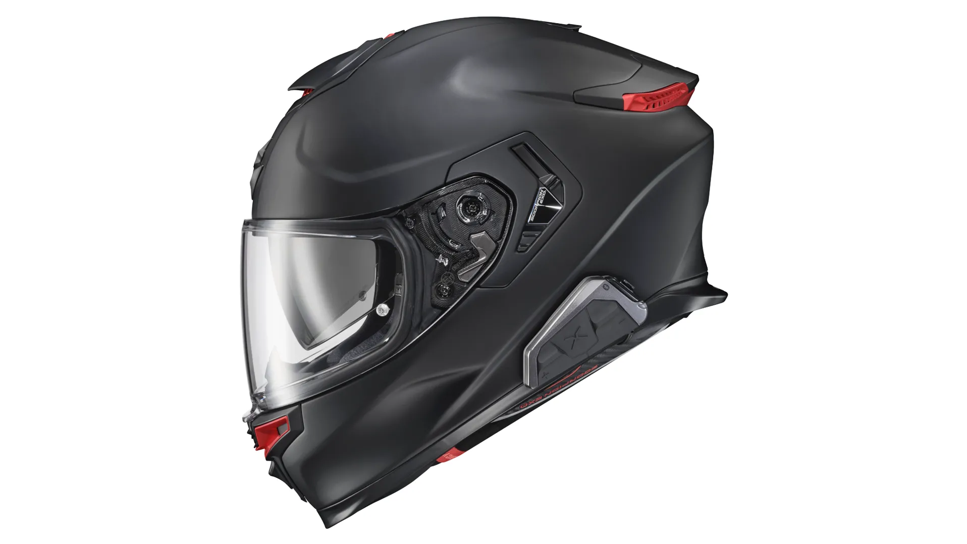 KIDO Sports' EXOCOM black helmet side view