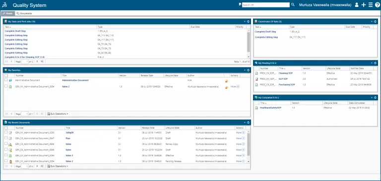 BIOVIA QUMAS EDMS screenshot 1 > Dassault Systemes