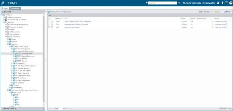 BIOVIA QUMAS EDMS screenshot 3 > Dassault Systemes