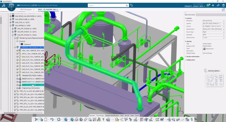 CATIA Fluid Engineering - 3D 设计功能 > 达索系统