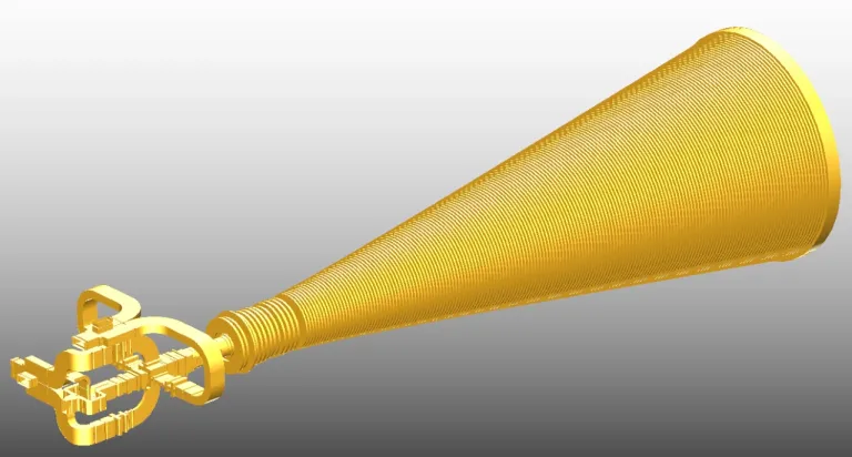 Antenne cornet WASP-NET avec alimentation > Dassault Systèmes