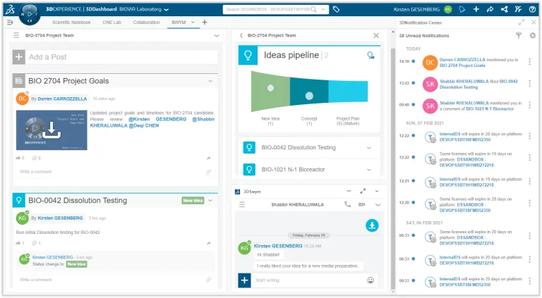 Scientific Notebook Collaboration > Dassault Systemes