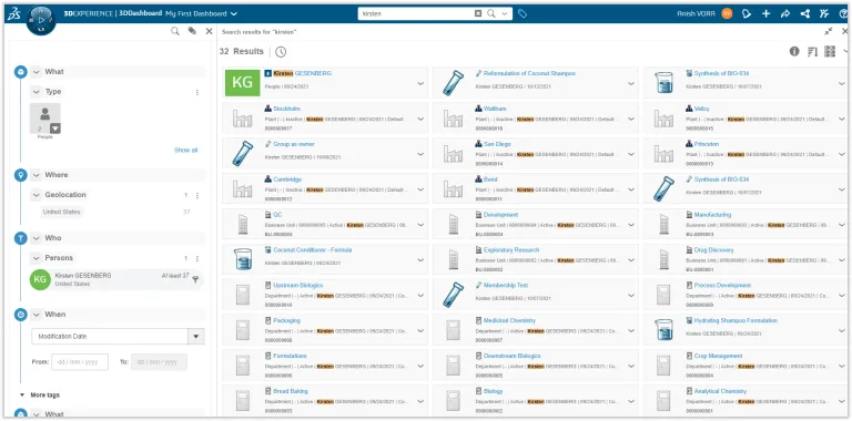 Scientific Notebook Search Grid > Dassault Systemes