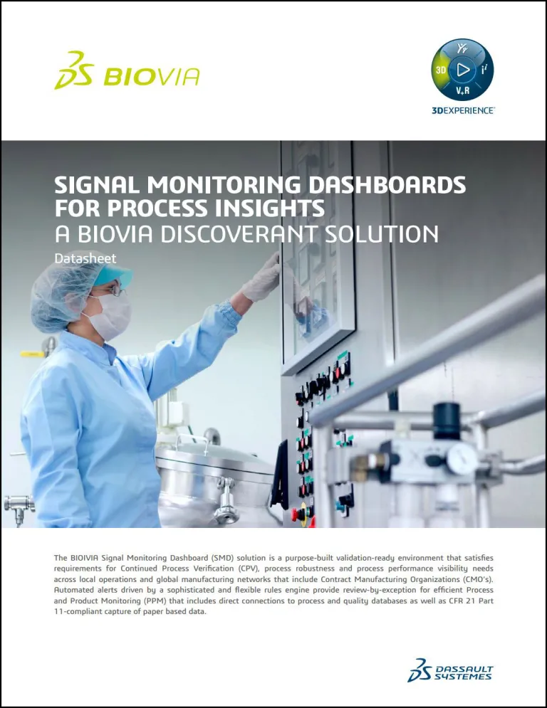 BIOVIA Discoverant Signal Monitoring Dashboards > Dassault Systemes