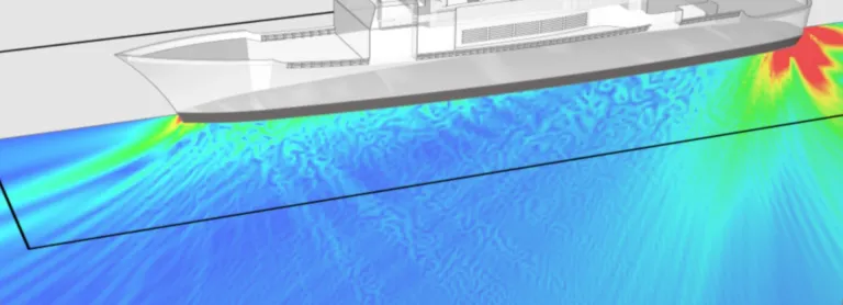 Wave6 simulation of underwater noise 