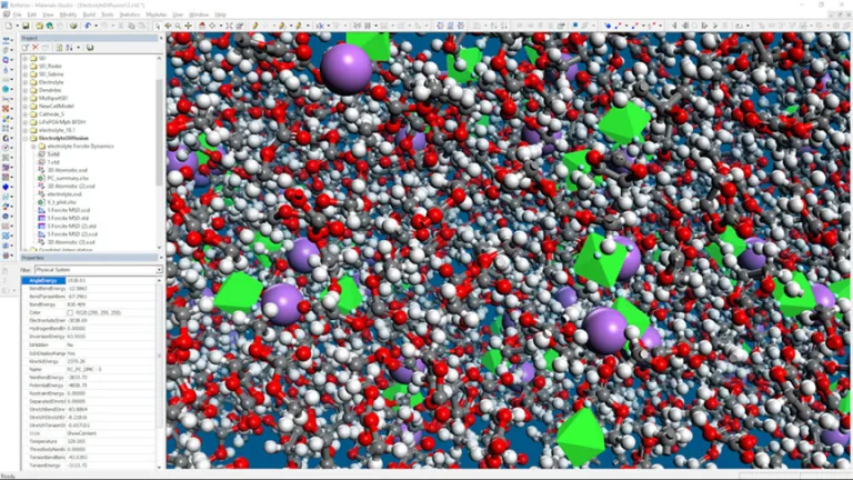 BIOVIA Materials Studio Battery Electrolyte > Dassault Systemes