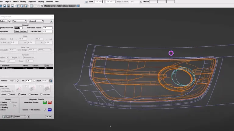 ICEM Surf Safety Analysis > Dassault Systemes