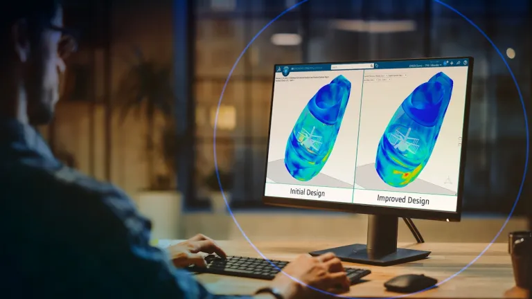 Using SIMULIA software, perfect consumer products are simulated, showcasing innovation in design and sustainability for modern living.