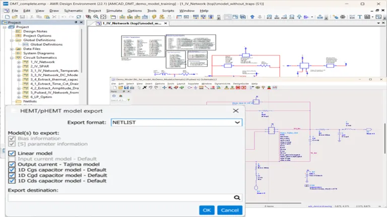 Export IVCAD transistor model in RF Circuit simulators > Dassault Systemes
