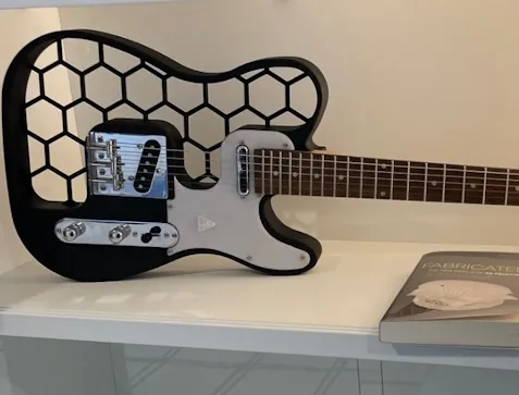 Latticed Guitar designed and 3D printed at 3DEXPERIENCE Lab