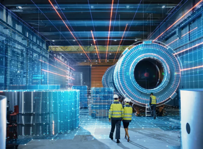 Engineer using DELMIA Virtual Twin Technologies  for Manufacturing to simulate production process on the 3DEXPERIENCE platform