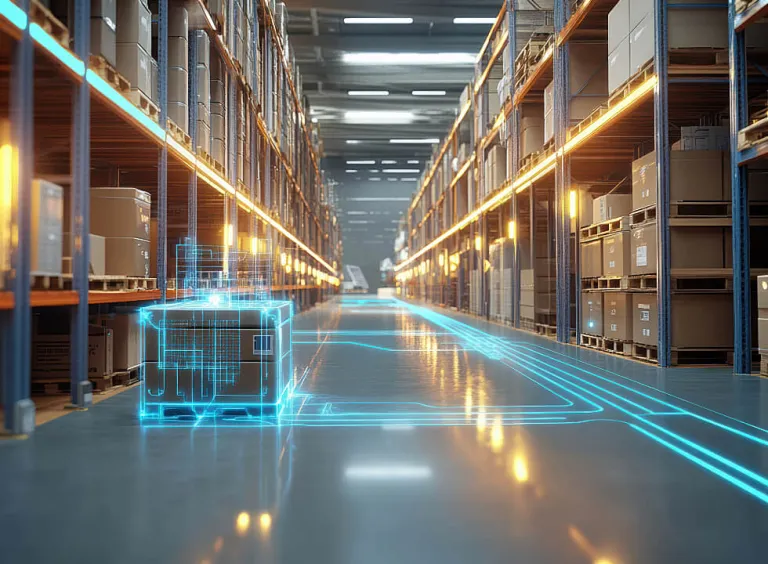 AI enhancing manufacturing and supply chains with DELMIA, showcasing automation, data-driven insights, and efficiency improvements