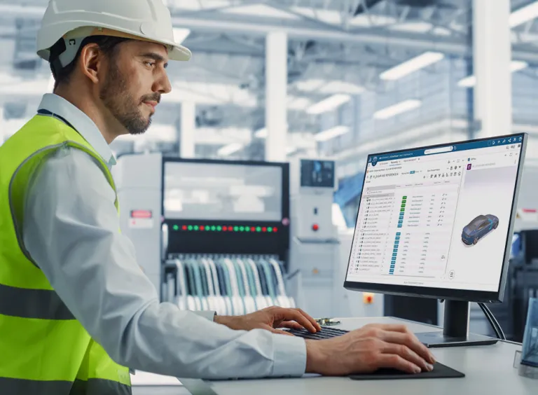 Illustration of ENOVIA Engineering Change Management features on the 3DEXPERIENCE platform
