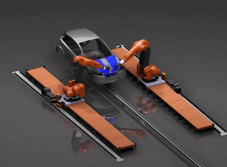 DELMIA Robotics surface simulation