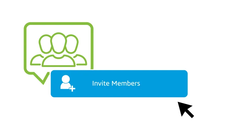User inviting team members and granting roles in the 3DEXPERIENCE platform via Members Management dashboard.
