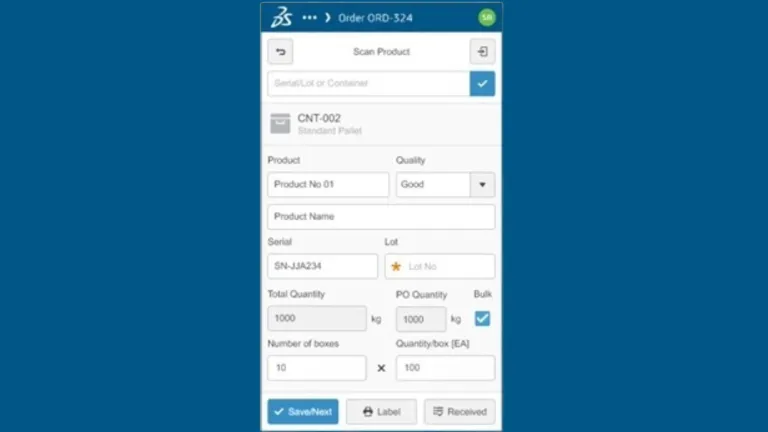 DELMIA Apriso WMS operator role for savings