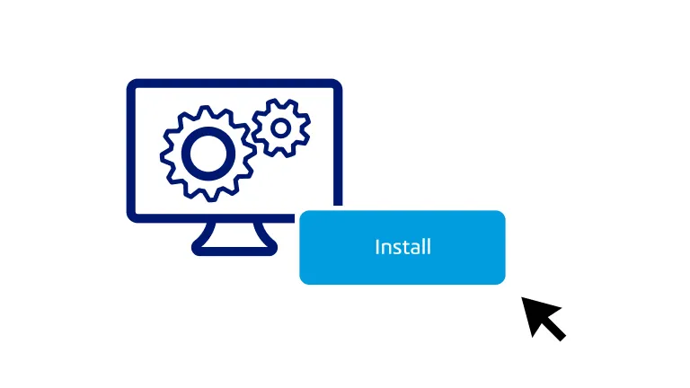 install-blue illustration