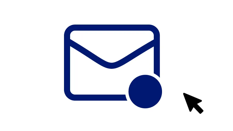 Check your inbox - blue illustration