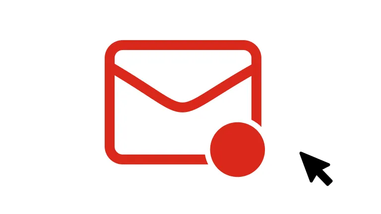 check your inbox red illustration