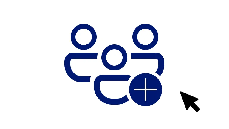 Invite & grant access blue illustration
