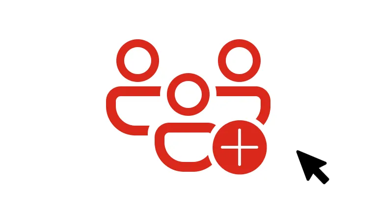 Invite grant access red illustration