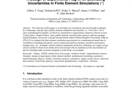 A Design-of-Experiments Plug-In for Estimating Uncertainties in Finite Element Simulations