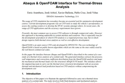 Abaqus & OpenFOAM Interface for Thermal-Stress Analysis