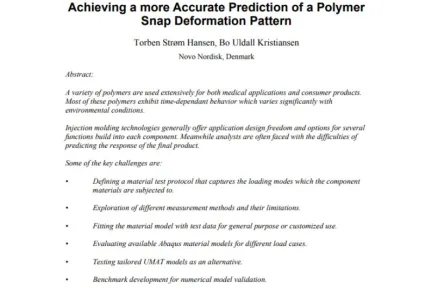 Achieving a more Accurate Prediction of a Polymer Snap Deformation Pattern
