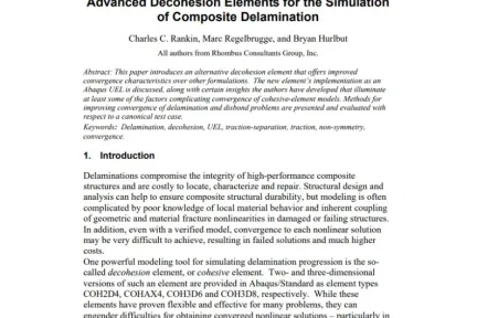 Advanced Decohesion Elements for the Simulation of Composite Delamination