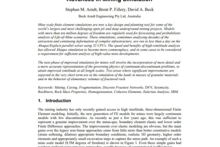 Advances in Mining Simulation