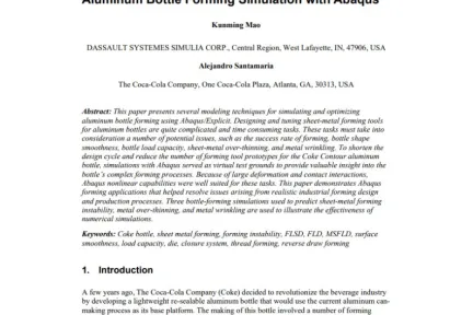 Aluminum Bottle Forming Simulation with Abaqus