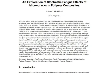 An Exploration of Stochastic Fatigue Effects of Micro-cracks in Polymer Composites