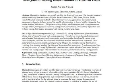 Analysis of Casing Deformations in Thermal Wells