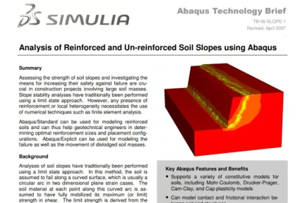 Analysis of Reinforced and Un-reinforced Soil Slopes using Abaqus