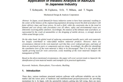 Application of Inelastic Analysis of ABAQUS in Japanese Industry